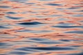 Rippling water on sunset