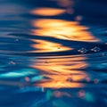 Rippling water surface reflecting a warm Royalty Free Stock Photo