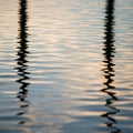 Rippling water surface with reflections of Royalty Free Stock Photo