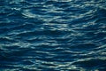 Rippling water surface with sunlight reflection, dark blue waves abstract color photo. Royalty Free Stock Photo