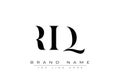 RIQ abstract letter logo design Royalty Free Stock Photo
