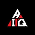 RIQ triangle letter logo design with triangle shape. RIQ triangle logo design monogram. RIQ triangle vector logo template with red Royalty Free Stock Photo