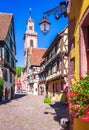 Riquewihr, Alsace. Most beautiful villages of France Royalty Free Stock Photo