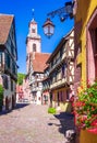 Riquewihr, Alsace. Most beautiful villages of France Royalty Free Stock Photo