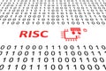 RISC concept binary code 3d