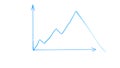 Rise and fall graph drawn on glass, business strategy, stock exchange index