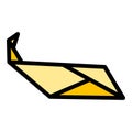 Rise paper bird icon vector flat