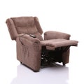 Rise and recline chair, fully reclined. Royalty Free Stock Photo