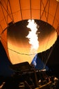 Rise up flame balloon in cappadocia morning