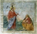 Risen Christ appearing to St. Mary Magdalene, Basilica di Santa Croce in Florence Royalty Free Stock Photo