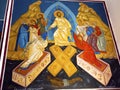 Risen Christ Fresco Saint George`s Church Madaba Jordan Royalty Free Stock Photo