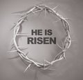 He is Risen Crown of Thorns 3D Rendering