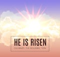 He is risen. Easter background. Vector illustration Royalty Free Stock Photo