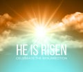 He is risen. Easter background. Vector illustration Royalty Free Stock Photo
