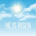 He is risen. Easter background. Vector illustration Royalty Free Stock Photo