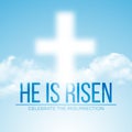 He is risen. Easter background. Vector illustration Royalty Free Stock Photo