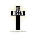 He is risen. Easter background. Vector illustration Royalty Free Stock Photo