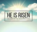 He is risen. Easter background. Vector illustration Royalty Free Stock Photo