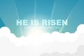 He is risen. Easter background. Vector illustration Royalty Free Stock Photo