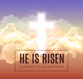 He is risen. Easter background. Vector illustration Royalty Free Stock Photo