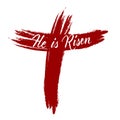 He is risen Easter holiday vector calligraphy lettering. Christian religious card for Easter celebration. Jesus Christ Royalty Free Stock Photo