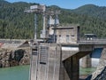 The riser at the Hills Creek Dam at Oakridge, Oregon, USA