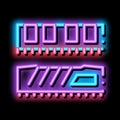 riser memory cards neon glow icon illustration