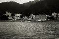 Monochome shot of Rishikesh and its Landscape