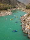 Rafting on Ganga river in Rishikesh, Uttarkhand, India Royalty Free Stock Photo