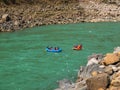 Rafting on Ganga river in Rishikesh, Uttarkhand, India Royalty Free Stock Photo