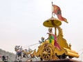 View of Krishna-Arjuna chariot at Triveni Ghat in Rishikesh