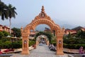 Beautiful view of Parmarth Niketan Ashram in Rishikesh Royalty Free Stock Photo