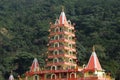 Beautiful view of Tera Manzil Temple, Trayambakeshwar in Rishikesh Royalty Free Stock Photo