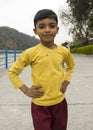 Portrait of young boy in Rishikesh India