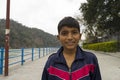 Portrait of young boy in Rishikesh India