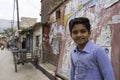 Portrait of young boy in Rishikesh India