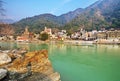 Rishikesh, yoga city in India center of spirituality on Gange river Ganges, Ganga