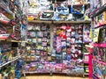 RISHON LE ZION, ISRAEL- APRIL 27, 2018: Shelves with toys in the store in Rishon Le Zion, Israel
