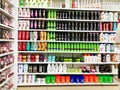 RISHON LE ZION, ISRAEL- FEBRUARY 27, 2018: Various brand of shampoo bottles for sale on supermarket in Rishon Le Zion