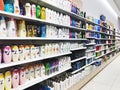 RISHON LE ZION, ISRAEL- JANUARY 3, 2018: Various brand of shampoo bottles for sale on supermarket in Rishon Le Zion