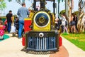 RISHON LE ZION, ISRAEL-MARCH 1, 2018: Children`s entertainment attraction in the park Gan Be Ivrit in Rishon Le Zion, Israel.