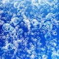 Rising air bubbles Royalty Free Stock Photo