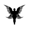 Rising angel silhouette