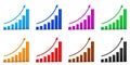 Rising bar graphs Royalty Free Stock Photo