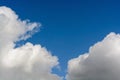 Rising clouds and blue sky