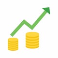 Rising Economy II icon vector image. Royalty Free Stock Photo