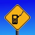 Rising gasoline prices sign Royalty Free Stock Photo