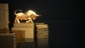 Rising gold prices on the stock market Royalty Free Stock Photo