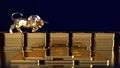 Rising gold prices on the stock market Royalty Free Stock Photo