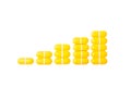 Rising graph of pills Royalty Free Stock Photo